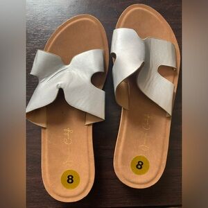 Grey flats sandals brand new